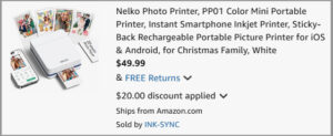 Photo Printer Checkout Screenshot Photo Printer Checkout Screenshot