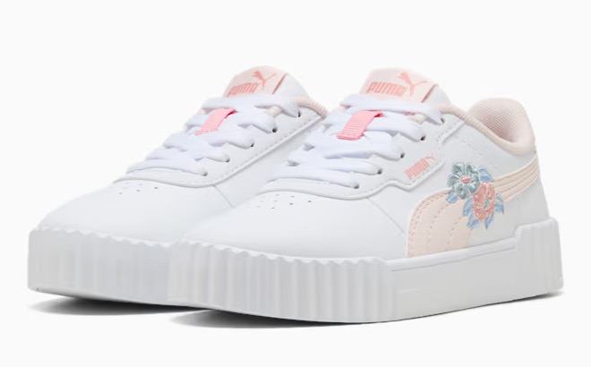 Puma Carina 3 0 Floral Little Kids Sneakers