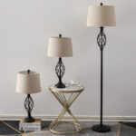 Red Barrel Studio Gimbya 64 Traditional Floor and Table Lamp Set