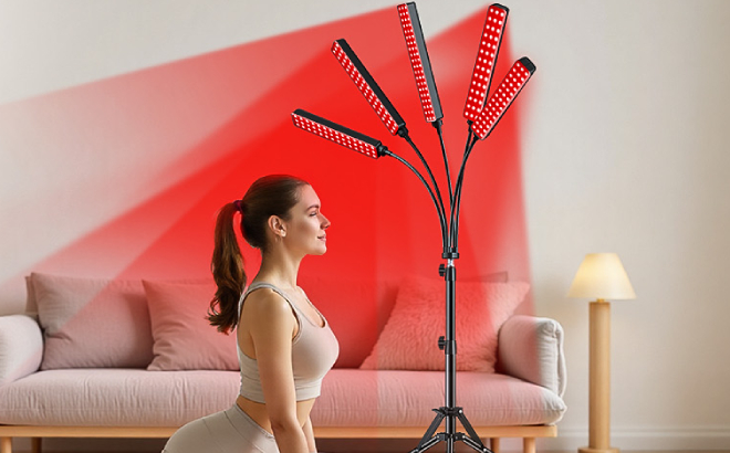 Red Infrared Light Therapy Lamp with Stand