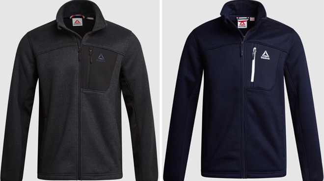 Reebok Mens Textured Fleece Jackets