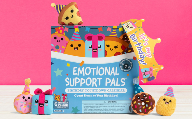 Relatable Emotional Support Pals Birthday Countdown Calendar