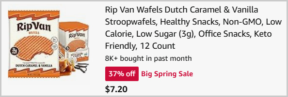 Rip Van Wafels Dutch Caramel Vanilla Stroopwafels at Checkout