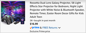 Rossetta Dual Lens Galaxy Projector Screenshot