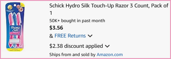 Schick Razors at Checkout