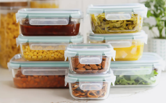 Sedona Kitchen 16 Piece Glass Food Storage Set