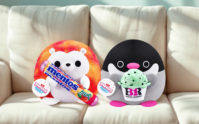 Snackles Series 2 Hedgehog Mentos and Penguin Baskin Robbins 8 Inch Plushies Snackles Series 2 Hedgehog Mentos and Penguin Baskin Robbins 8 Inch Plushies