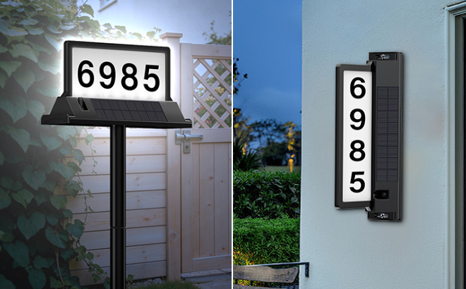 Solar House Number Panels