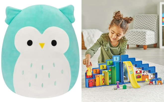 Squishmallows Original 14 Inch Winston Teal Owl