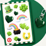 St Paddys Day Sticker Sheet Keychain