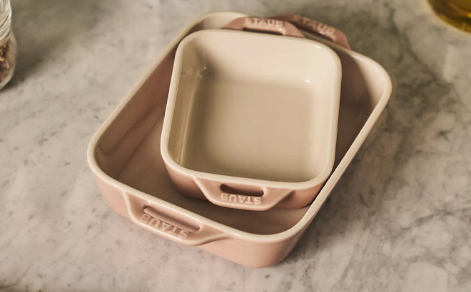 Staub Ceramic 2 Piece Rectangular Baking Dish Set