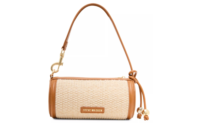 Steve Madden Bpriya Small Raffia Barrel Bag