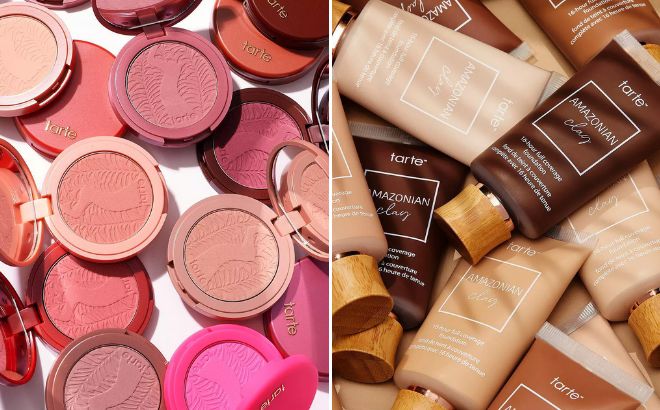 Tarte Amazonian Clay Skintuitive 12 hour Powder Blush and 16 hour Full Coverage Soft Matte Foundation