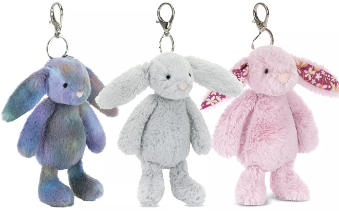 Three Plush Bunny Keychains Three Plush Bunny Keychains