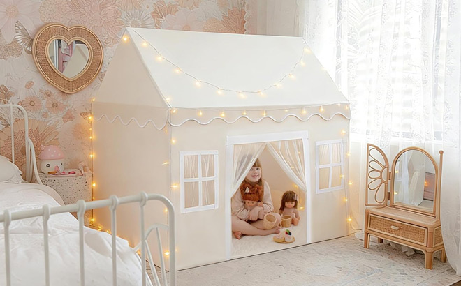 Tiny Land Play Tent with Padded Mat LED Lights Tiny Land Play Tent with Padded Mat LED Lights