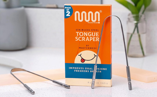 Tongue Scraper with Case 2 Pack