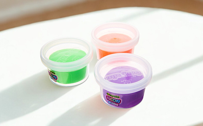 Tubs of Crayola Silly Scents Neon Dough Tubs of Crayola Silly Scents Neon Dough
