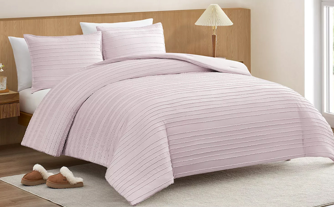 UGG Devon Textured 2 Piece Comforter Set in Bay Fog