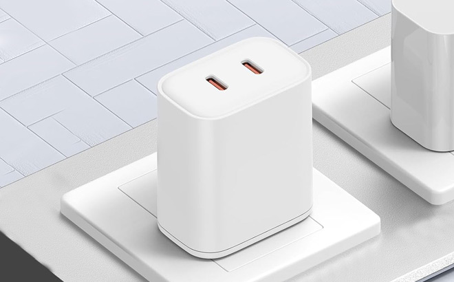 USB C Dual Port Charger 2 Pack