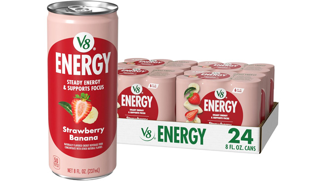 V8 Energy Drink Strawberry Banana Juice 24 Pack V8 Energy Drink Strawberry Banana Juice 24 Pack