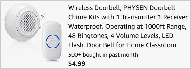 Wireless Doorbell Kit at Checkout
