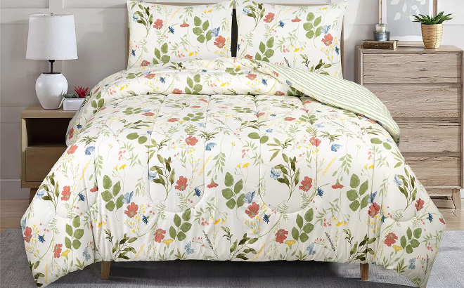 Wispy Floral 3 Piece Comforter Sets Wispy Floral 3 Piece Comforter Sets