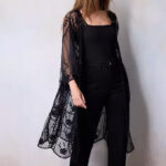 Womens LC Lauren Conrad Lace Duster in Black