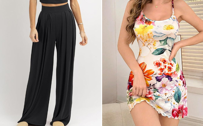 Womens Wide Leg Pants