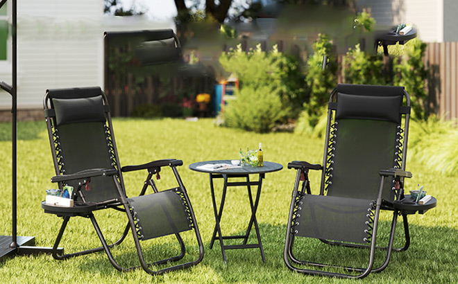 Yaheetech Zero Gravity Recliners 2 Pack