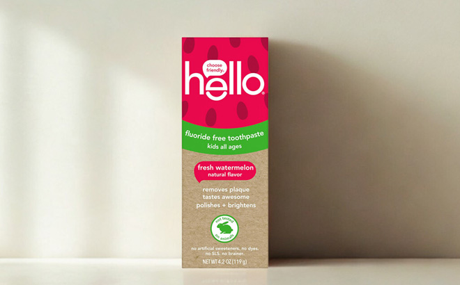 hello Fresh Watermelon Fluoride Free Kids Toothpaste