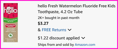 hello Kids Toothpaste Checkout Screen