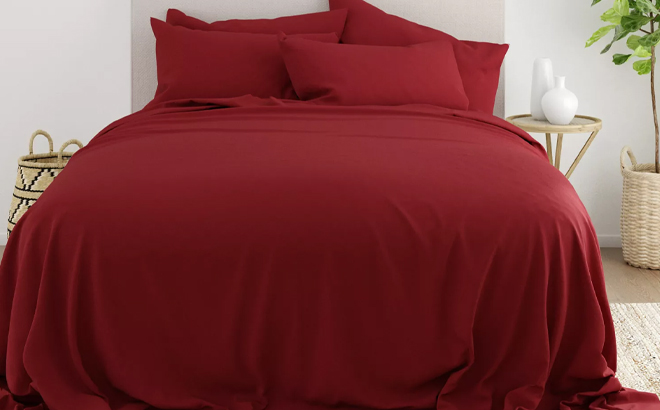 ienjoy Home Solids in Style 4 Piece Sheet Set ienjoy Home Solids in Style 4 Piece Sheet Set