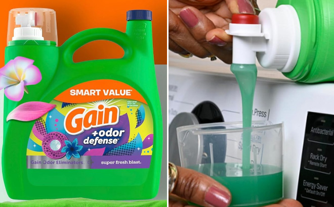 2 Large Gain Laundry Detergent