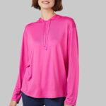 32 Degrees Womens Hooded T Shirt in Raspberry Rose