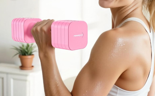 5 in 1 Adjustable Dumbbell Set