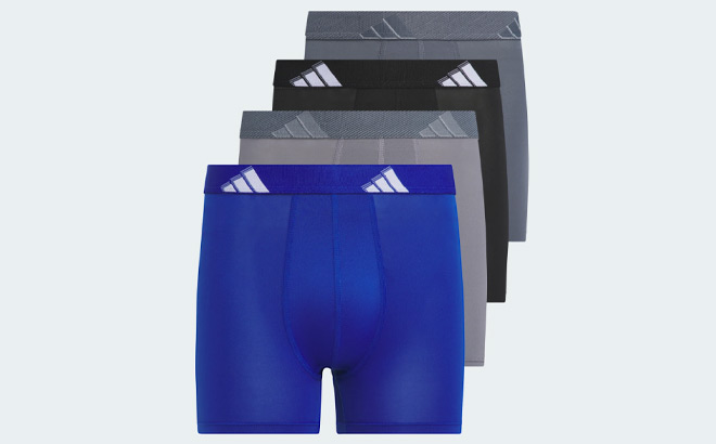 Adidas Kids Microfiber Boxer Brief 4 Pack