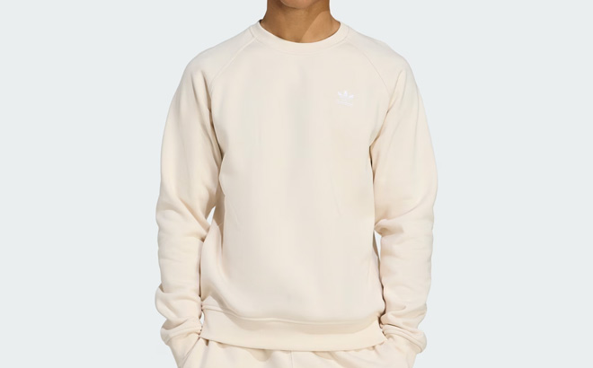 Adidas Mens Trefoil Essentials Crew Sweatshirt
