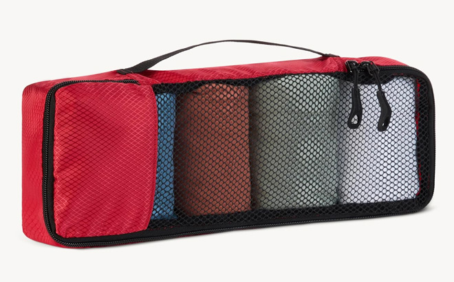 Amazon Essentials 4 Piece Space Saving Packing Cubes