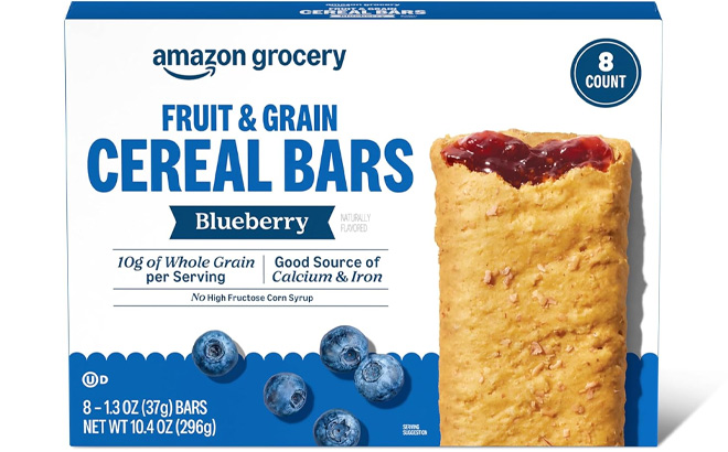 Amazon Grocery Blueberry Fruit Grain Cereal Bar 8 Count