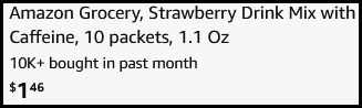 Amazon Grocery Strawberry Drink Mix Checkout Amazon Grocery Strawberry Drink Mix Checkout
