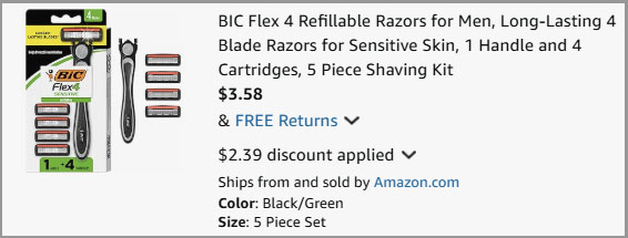 5-Piece BIC Flex 4 Men’s Razors $3.58 Shipped at Amazon | Free Stuff Finder