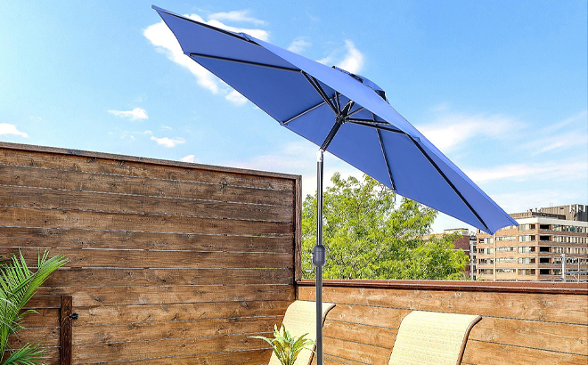Backyard Expressions 9 Ft Patio Umbrella with Crank Tilt Backyard Expressions 9 Ft Patio Umbrella with Crank Tilt
