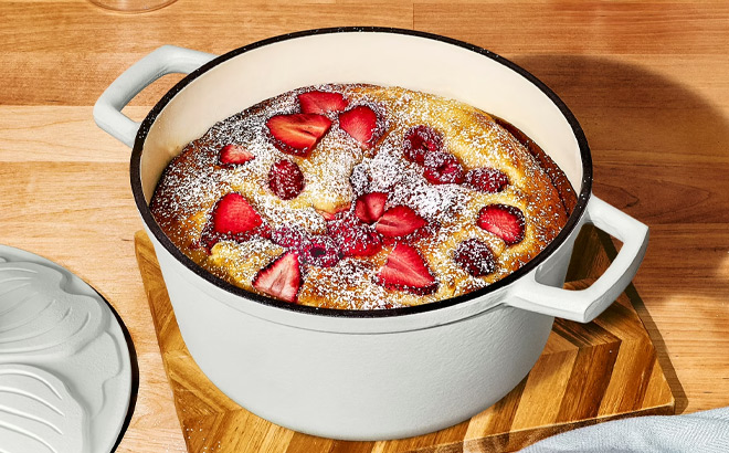 Beautiful by Drew Barrymore 4 Quart Cast Iron Dutch Oven