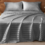 Bedelite Satin Sheets Queen Size in Dark Grey