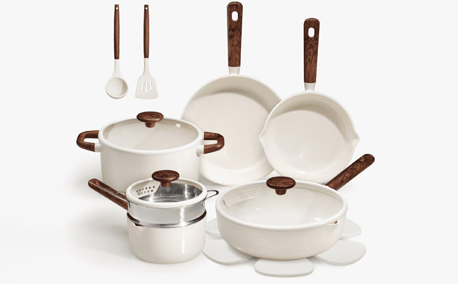Carote 15 Piece Ceramic Cookware Set
