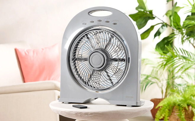 Cascade Capri 12 Inch Cordless Rechargeable Fan with Remote