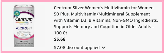 Centrum 100 Count Silver Womens Multivitamins Checkout Page Centrum 100 Count Silver Womens Multivitamins Checkout Page