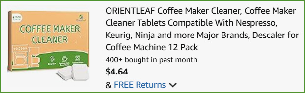 Coffee Maker Cleaner at Checkout