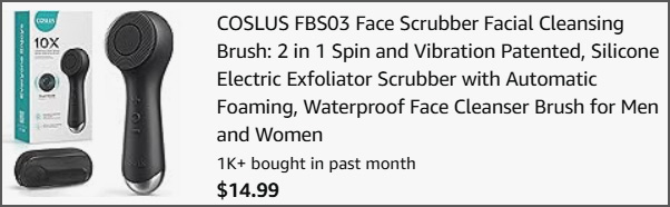 Coslus Face Scrubber Facial Cleansing Brush at Checkout