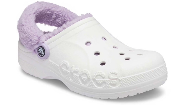 Crocs Baya Lined Fuzz Strap Clogs